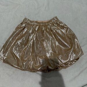 Crewcuts Gold Metallic Bubble Mini Skirt